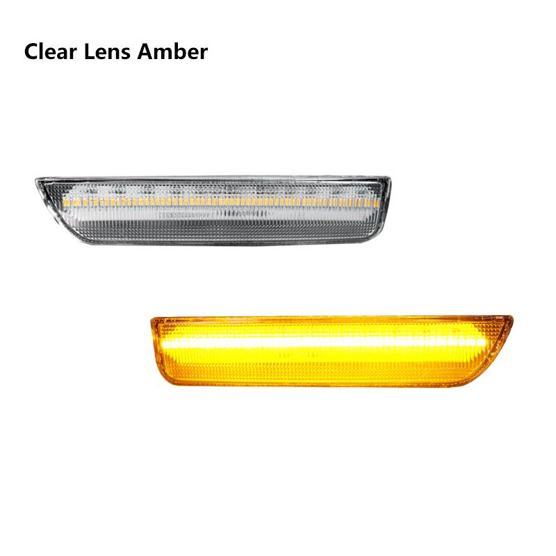 

Gtinthebox передние янтарные/белые задние красные светодиодные автомобильные боковые габаритные фонари на бампере для Volkswagen Passat B5.5 2001-2005 годов, указатель поворота Clear Lens Amber