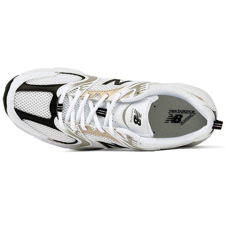 New Balance Nb 530 Series Retro Comfortable Mesh Fabric Synthetic Leather Low-Top Casual Running Shoes Unisex sneaker White Black MR530UNI