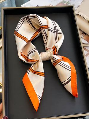 Spring Summer  Silk Scarf Ladies Luxury Design Scarf Silk Smooth Scarf Soft Muslim Turban Shawl Beach 70X70Cm