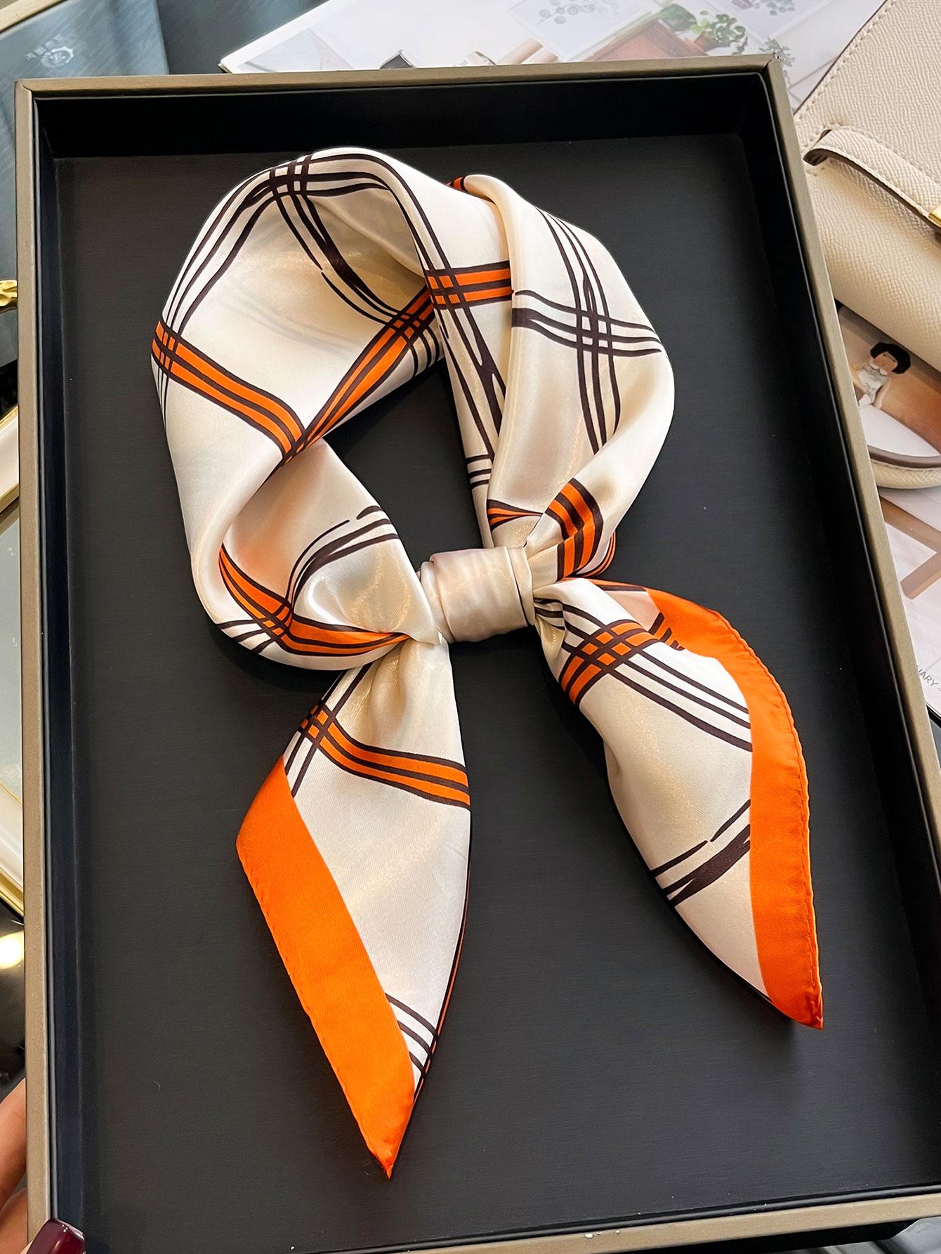 Весна Лето Шелковый Шарф Женский Дизайнерский Шарф Шелковый Гладкий Шарф Мягкий Мусульманский Тюрбан Шаль Пляжный 70X70См