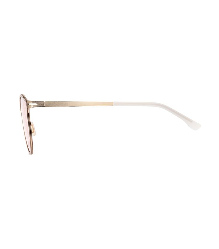 Heonteoaiweeo [Woman] Round Thin Metal Sunglasses - Pink Htb22