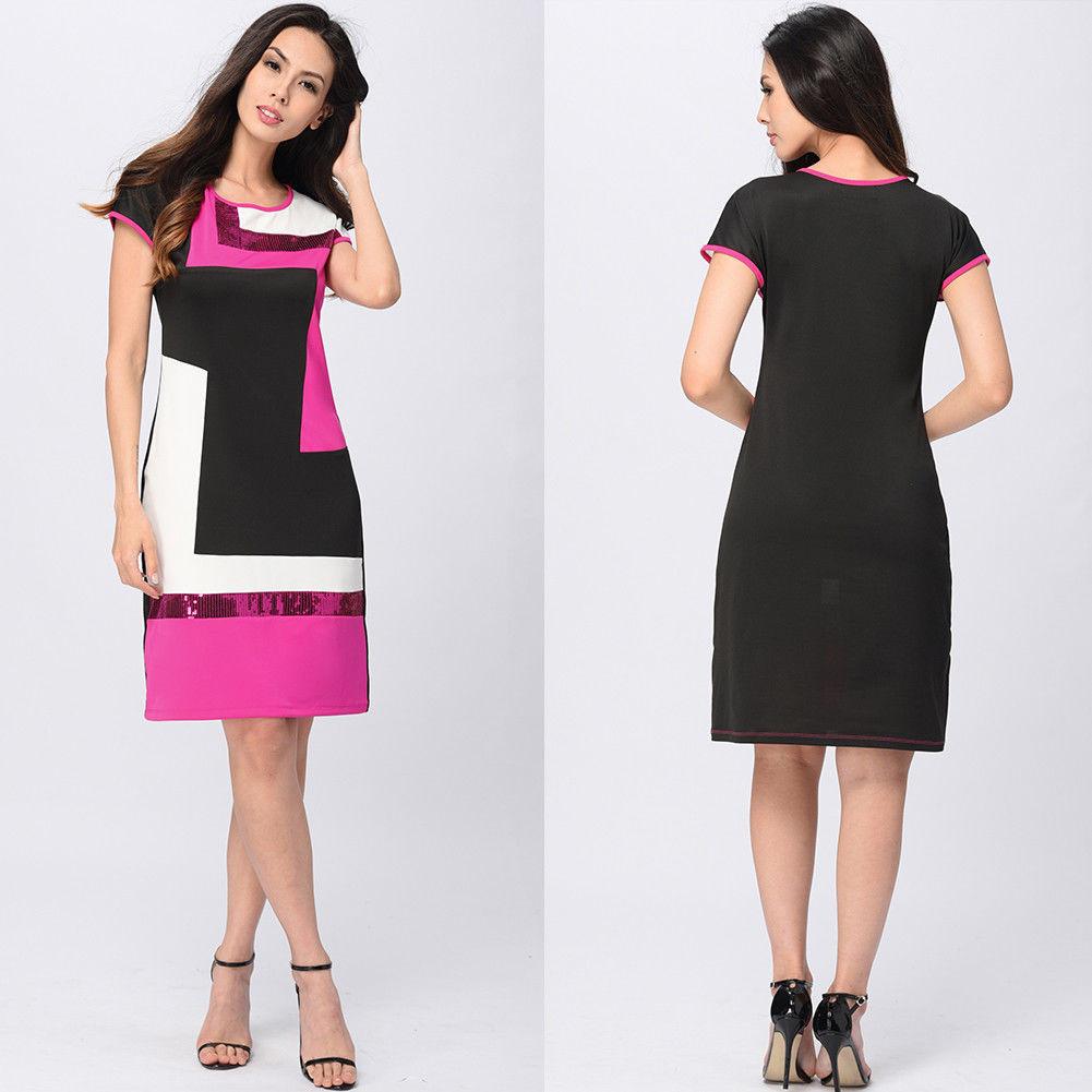 Elegant Womens Office Formal Business Work Party Sheath Tunic Pencil Mini Dress Classic And Timeless Design