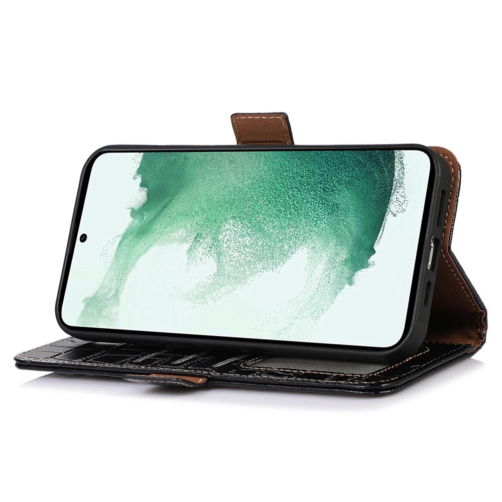 For Samsung Galaxy Xcover7 Wallet Case RFID Blocking Genuine Cow Leather Cover