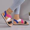 2024 Summer Women's Lightweight Soft-Soled Roman Sandals: Flat, Round-Toed, Breathable Beach Footwear