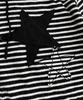SK8ER ROCK Double Stars Stripe Knit Hood Zip-Up ((Black))