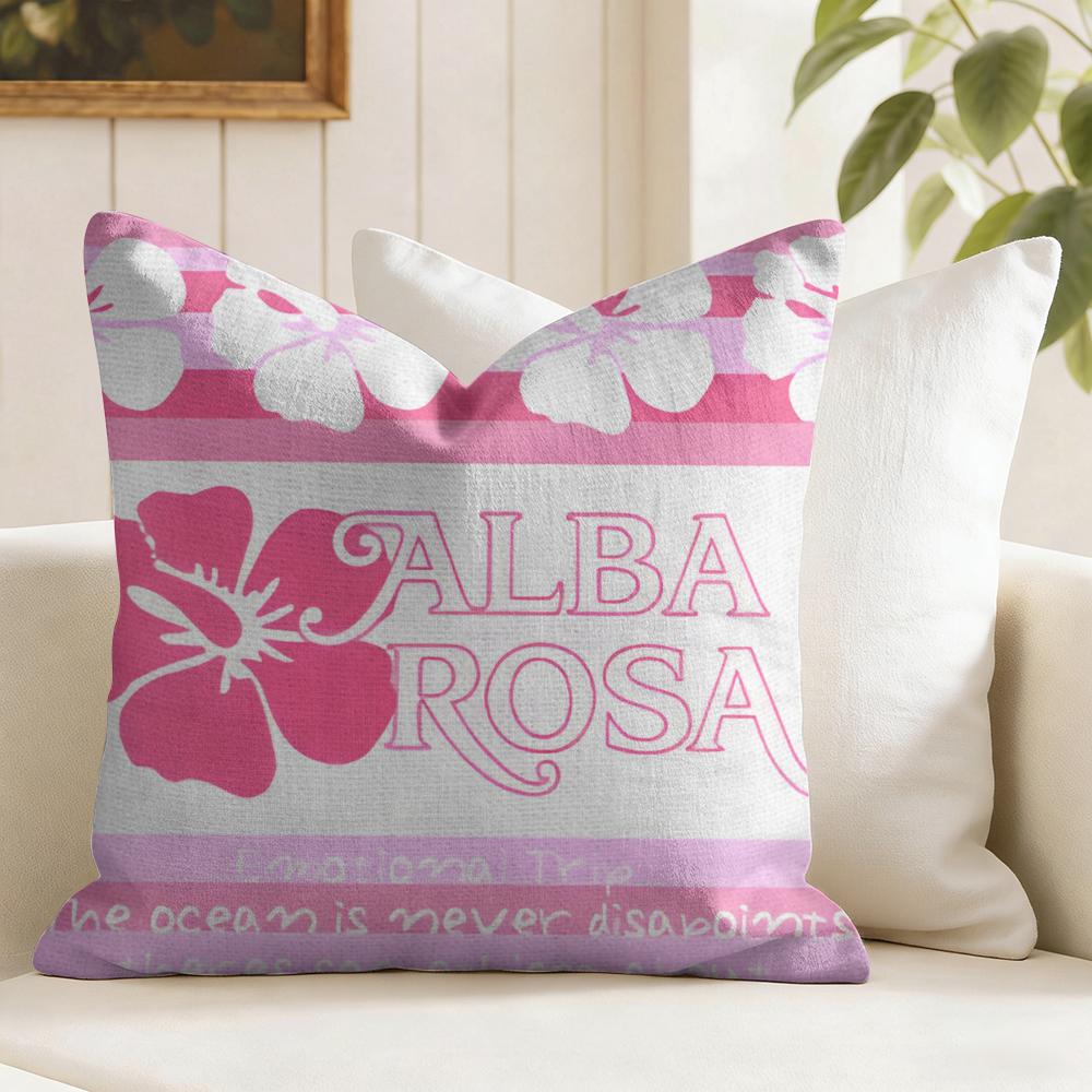 Fashion AALBA RROSA Cushion Cover Eco Linen Pillow Case DoubleSided Print Breathable Durable Zipper Home Decor Gift