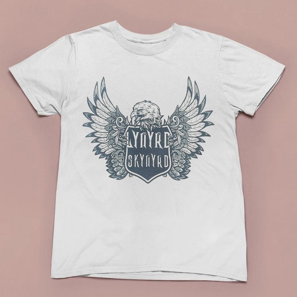 Rare Lynyrd Skynyrd Eagle Graphic T-shirt, Unisex White T-shirt, Size S-5XL Unisex T-Shirt XXXL