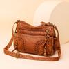 Retro Style Shoulder Bag Casual Crossbody Purse for Women Multi Pockets PU Leather Shoulder Bag Suitable for Daily Outings, Commuting, Shopping