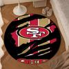 Treues 49ers Football Runder Teppich, Rutschfester Kreis Teppich Stuhlmatte Für Wohnzimmer, Schlafzimmer, Fußmatte Heimdeko Geschenk Weihnachtsgeschenke