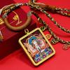 Hand-Painted Tibetan Zodiac Buddha Talisman Pendant Necklace