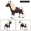 Oenux Grassland Wild Steed Farm Animal Small Horse Model Action Figures PVC Home Decoration Figurines Collection Toy Kid Gift