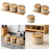 Condiment Jar Condiment Pot with Flip Lid Spoon Modern Ceramics Storage Jars Ceramic Sugar Bowl for Tea Countertop Restaurant
