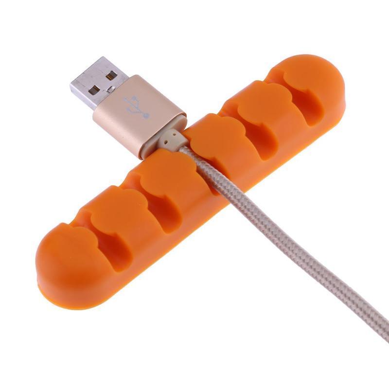 Silicone Desktop Charger Cable Wire Clip Holder Cord Line Organizer