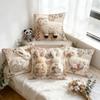 Cartoon Easter Pillow Cover 2D Flat Easter Theme Bunny Cushion Cover Skin Friendly Wear-resistant Throw Pillow Cover Study Room