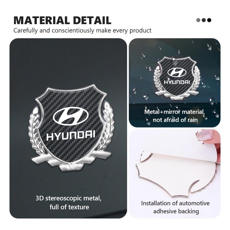 3D Metal Car Styling Sticker Emblem Badge Decals Accessories For Hyundai Genesis Azera GDI i10 i20 i30 i40 ix20 ix35 Accent XX2