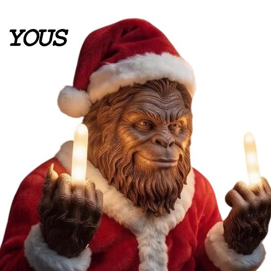 Fun Dorm Room Accessories Gorilla Shape Wall Mounted Light, Halloween Theme with Middle Finger Humorous Gift for Gamers Gesture Resin Decorative Lamp