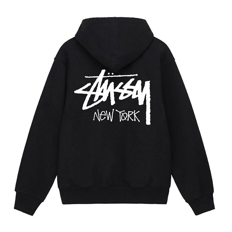 STUS American Street City Limited Letter Print Hoodie Loose Fit Winter Sweatshirt Men Women