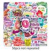 50 Motivational English Graffiti Stickers for Laptop, Suitcase, Car, Scooter, and Fridge Decor