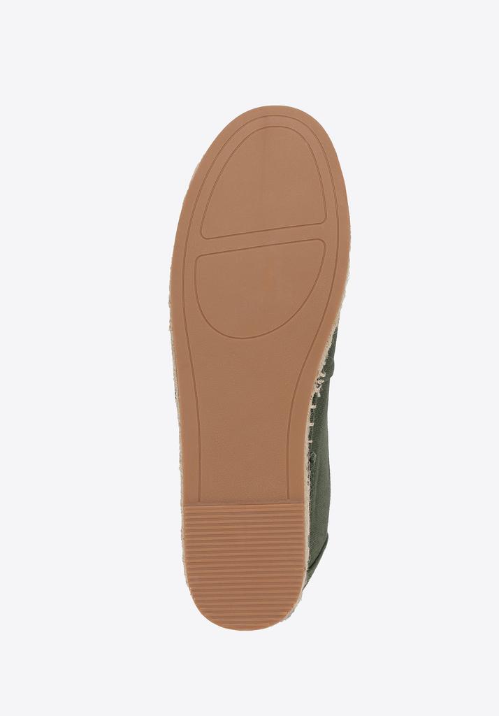 Espadrillas da uomo Wittchen con punta intrecciata, materiale tessile verde