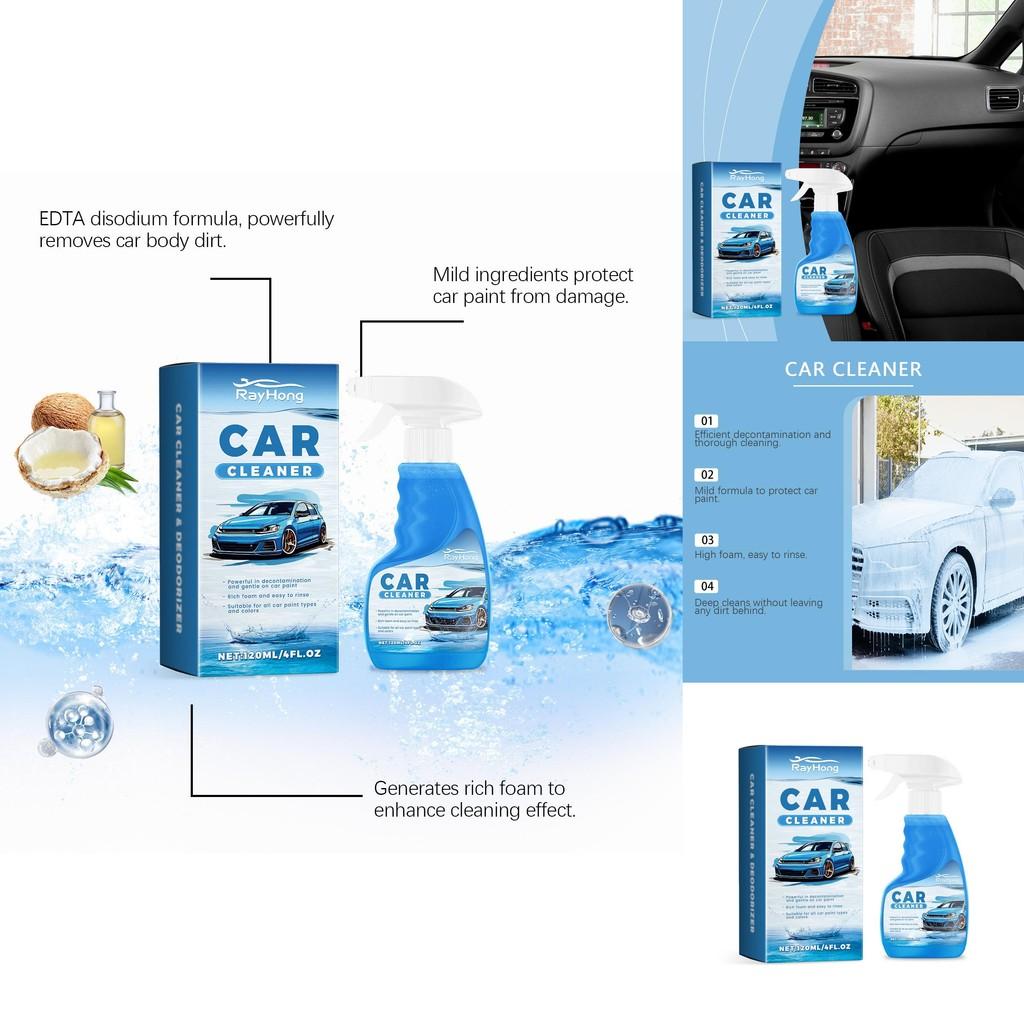 Rayhong Multi-purpose Foam Car Wash Liquid Interior Cleaner Stain Remover 120ml