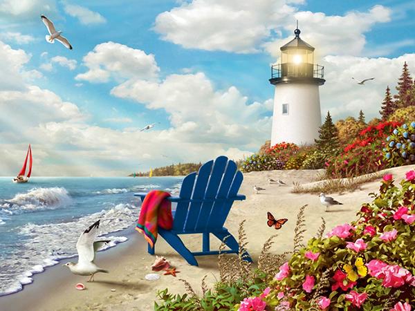 Diamond Painting Lighthouse Craft Kit 5D DIY Diamond Embroidery Garden Landscape Full Round Drill Home Decor