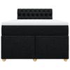 Vidaxl Continental Bed With Mattress, Black, 120X190 Cm, Fabric