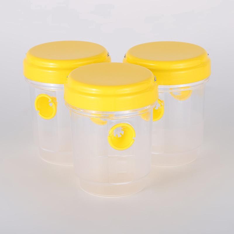 Clear Plastic Outdoor Insect Trap with Lid Fruit Fly Wasp Catcher Transparent Reusable Pest Control Tool for Home Garden Yard