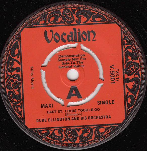 

7inch Record DUKE ELLINGTON & HIS ORCHESTRA - East St. Louis Toodle-oo V5001PROMO Vocalion UK Jazz Used