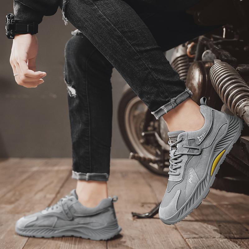 Fashion Male Breathable Comfortable Outdoor Shoe Male Shoes Spring Autumn Mens Sneakers Leather Lace-Up Fashion Men's Vulcanize Shoes