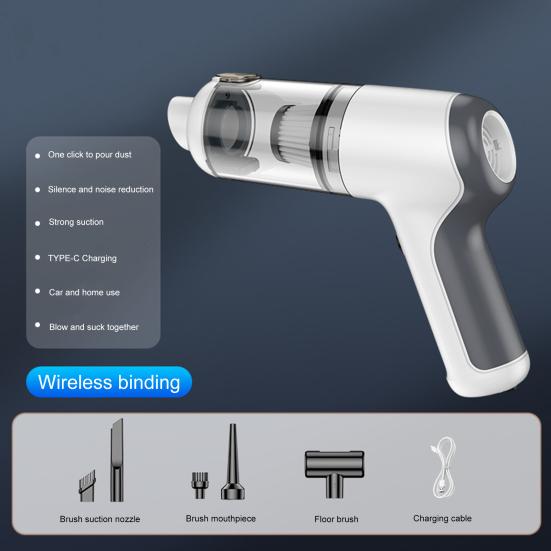 Car Vacuum Cleaner Cordless Portable Dual Filtration System 5500PA Suction Power Rechargeable Handheld