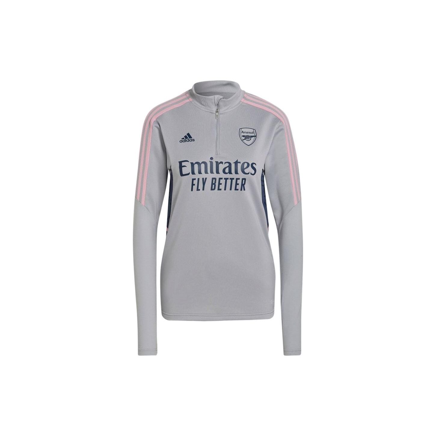 

Adidas FW22 Arsenal Football Training Series Логотип Буквенный Принт Полосатый Повседневный Джерси с Длинным Рукавом Мужской джерси Серебристый HA5290 S