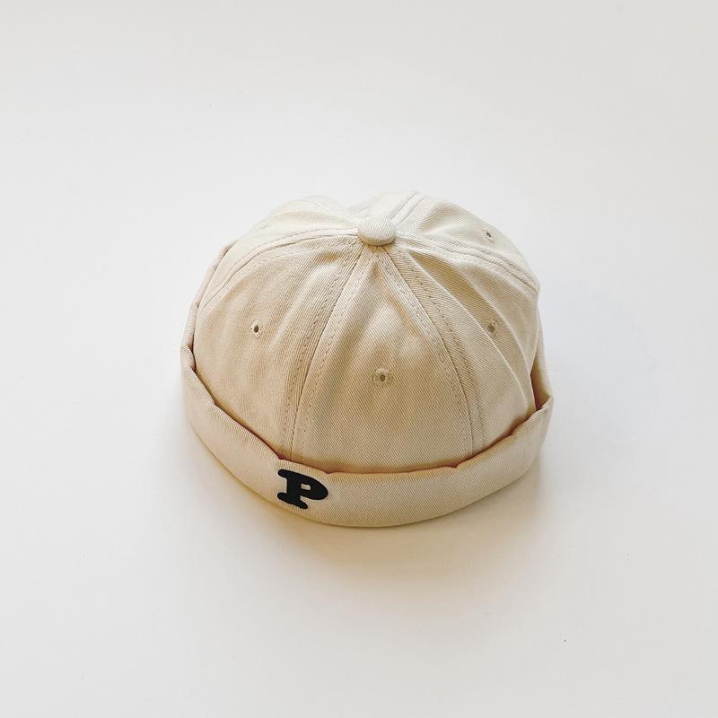 

Винтажные вышитые буквы детская шляпа без полей весенняя детская кепка для мальчиков и девочек хип-хоп кепка докер регулируемые детские шапочки 48-50cm