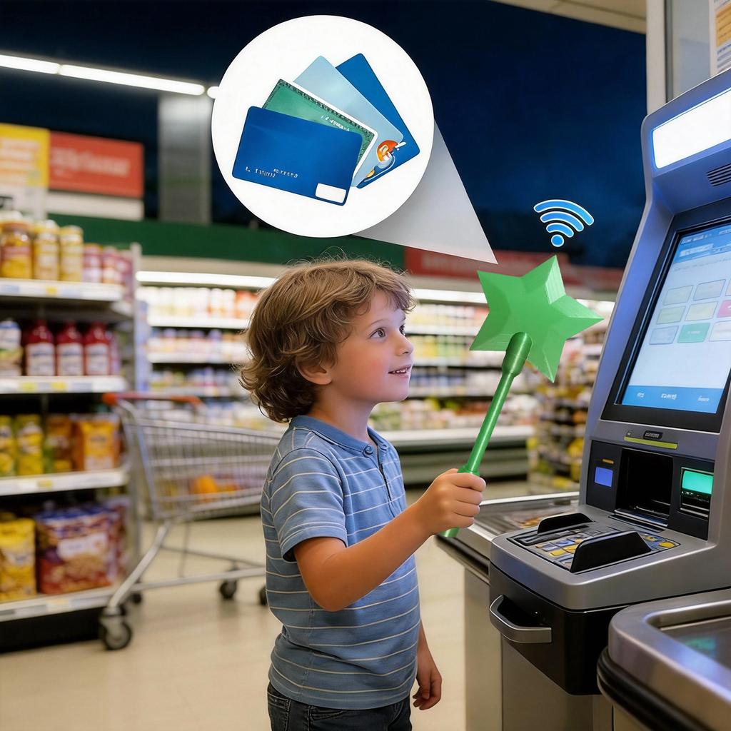 3D Printed Payment Wand Tap To Pay Card Holder Star Magic Wand Contactless Payment Card Holder Credit Card Wand for Kids Gifts