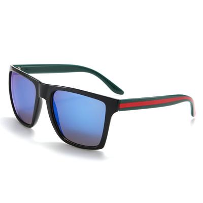 Green, Red and Green Temple Sunglasses, Large Frame Fashion Sunglasses, Sunglasses