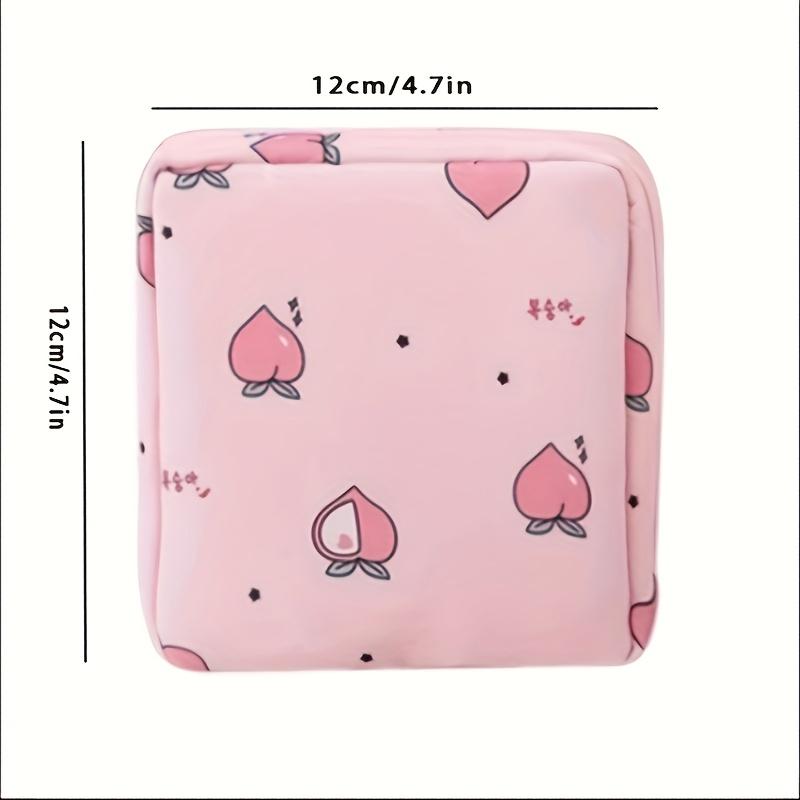 Cute Squeeze Privacy Sanitary Pouch - Multifunctional Large Capacity Zipper Storage Bag for Coins, Makeup & Travel Essentials