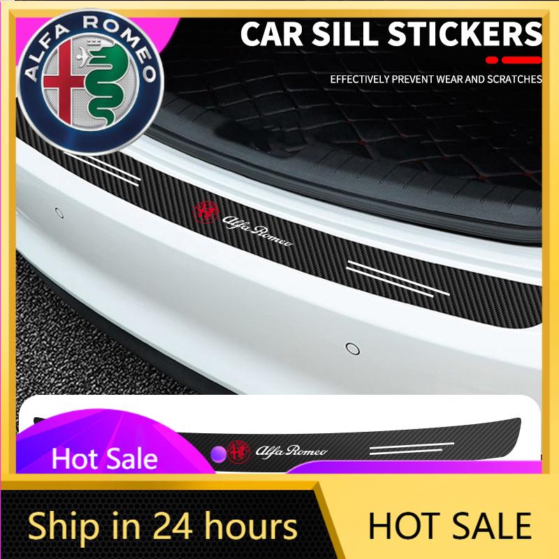 Adesivi per Auto Per Alfa Romeo 1 pz Adesivi Protettore Porta Posteriore del Bagagliaio per Alfa Romeo Giulia Stelvio Giulietta 156 159 147 Mito