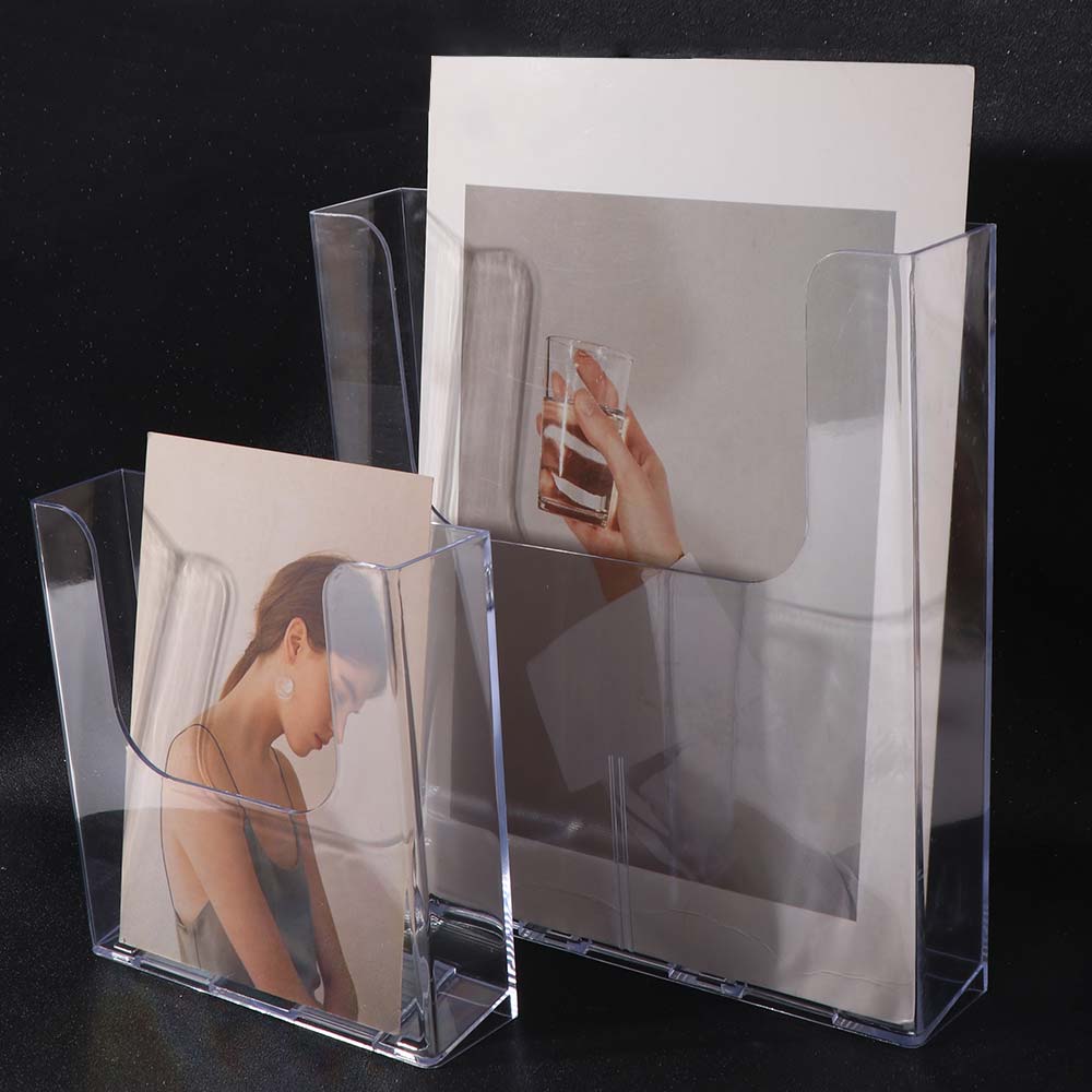 Transparent Acrylic Storage Rack Single Layer File Rack Magazine Rack Home Office