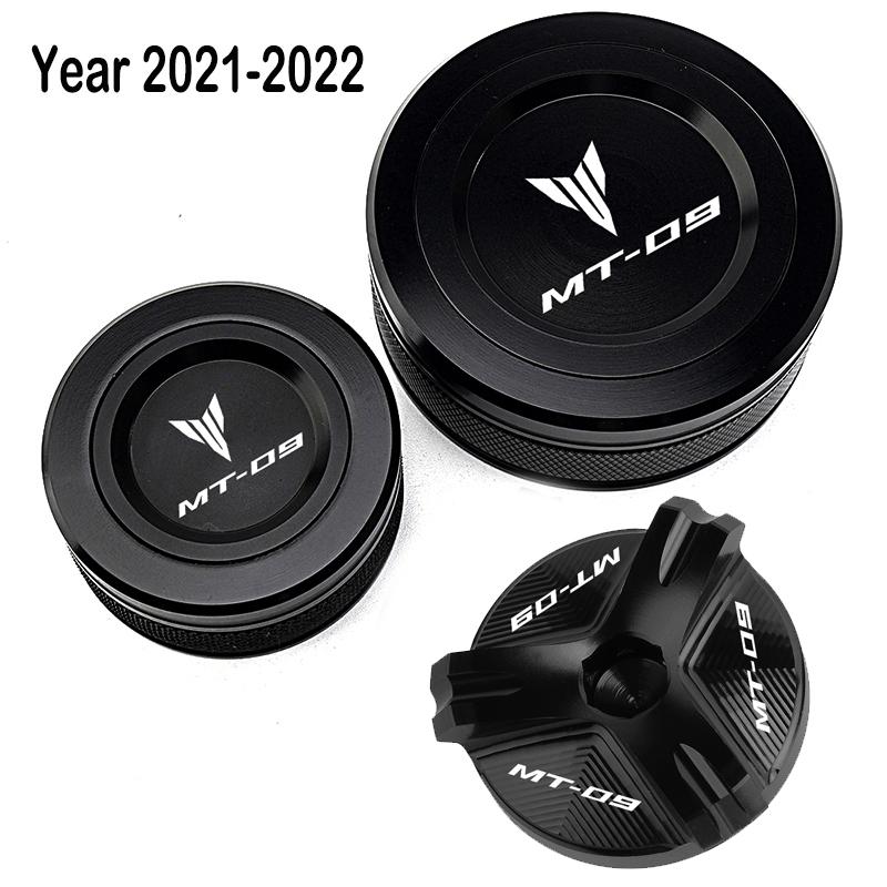 Pro Yamaha MT09 MT-09 MT 09 Tracer SP FZ09 FJ09 2013-2022 Motocykl Přední zadní brzdová kapalina Nádržka Víko nádrže Olejová náplň