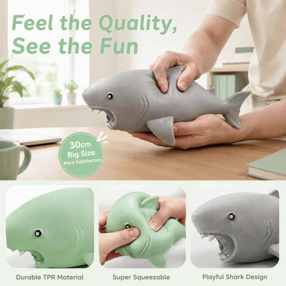 Slow Rebound Shark Fidget Toy Slow Rising Giant Shark Sensory Toy Home Decoration