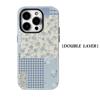 Blue Gingham Phone Case for IPhone 17 16 15 14 13 Pro Max Plus for Magnetic Single Double-layer Tough Case