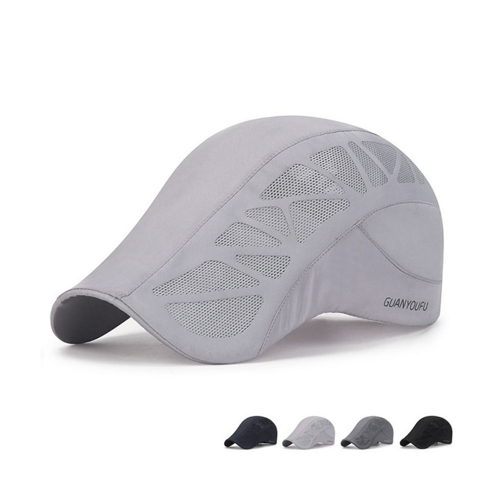 Summer Mesh Newsboy Letter Golf Driving Beret Hat Sun Cap Baseball Cap Cabbie Hat