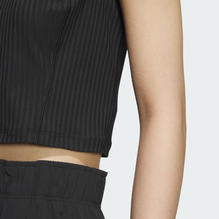 Adidas Cropped Stand-Collar Pullover Sleeveless Vest Women Tops JI9803