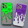 Lustige geschmolzene Eiscreme Muster Handyhülle für IPhone 16 15 Plus Pro Max 11 12 14 13 Pro Max Mini XR XS X SE2 Niedliche Cartoon Hüllen