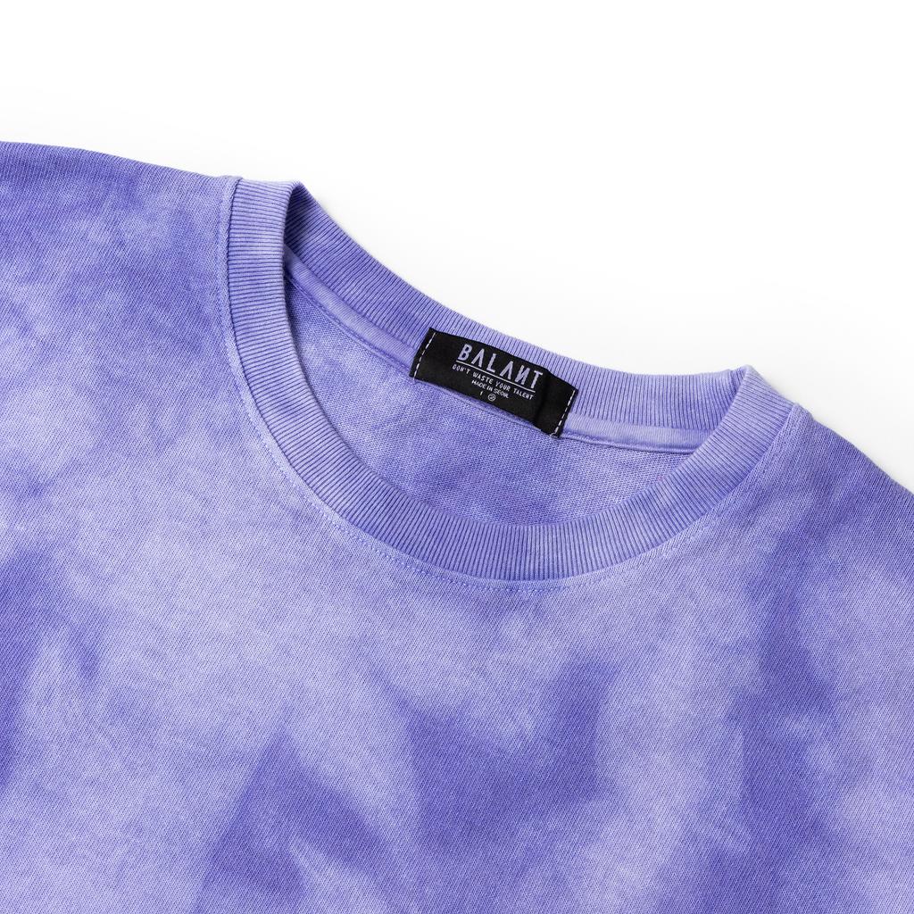 BALANT Marbling Mini Label Pocket T-Shirt - Purple