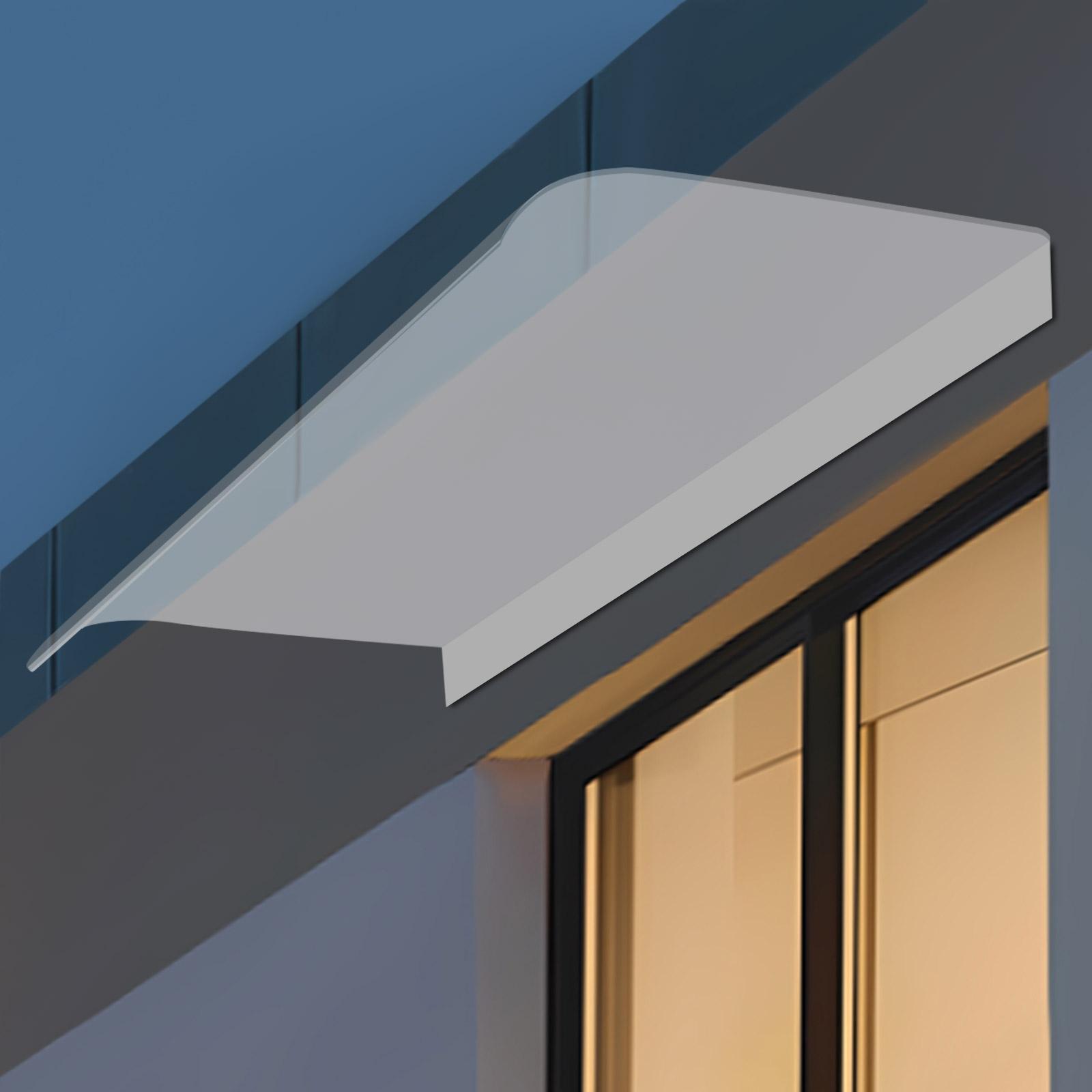 

Transparent Outdoor Window Awning Canopy, 50x80cm Wall Mounted Rain Shelter, 3.5mm Thick Door Protection Cover or Exterior House чистый