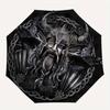 Viking Warrior with Raven Circular Wall Art PrintUmbrella, Portable 3-Fold Umbrella for Men & Women,Christmas Gift ES250