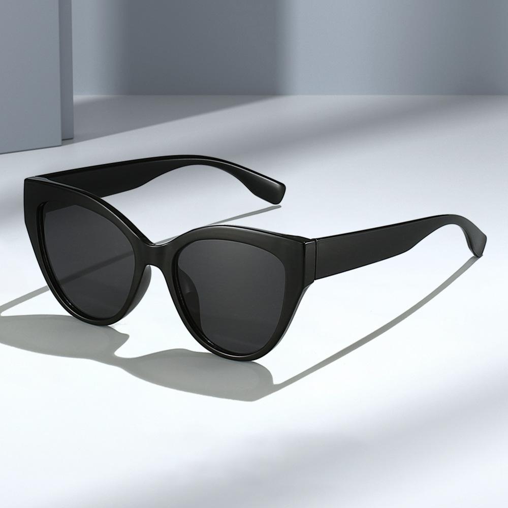 Cool Square Cat-Eye Leopard Print Color-Block Sunglasses, Sun Protection, and Plain Lens Glasses