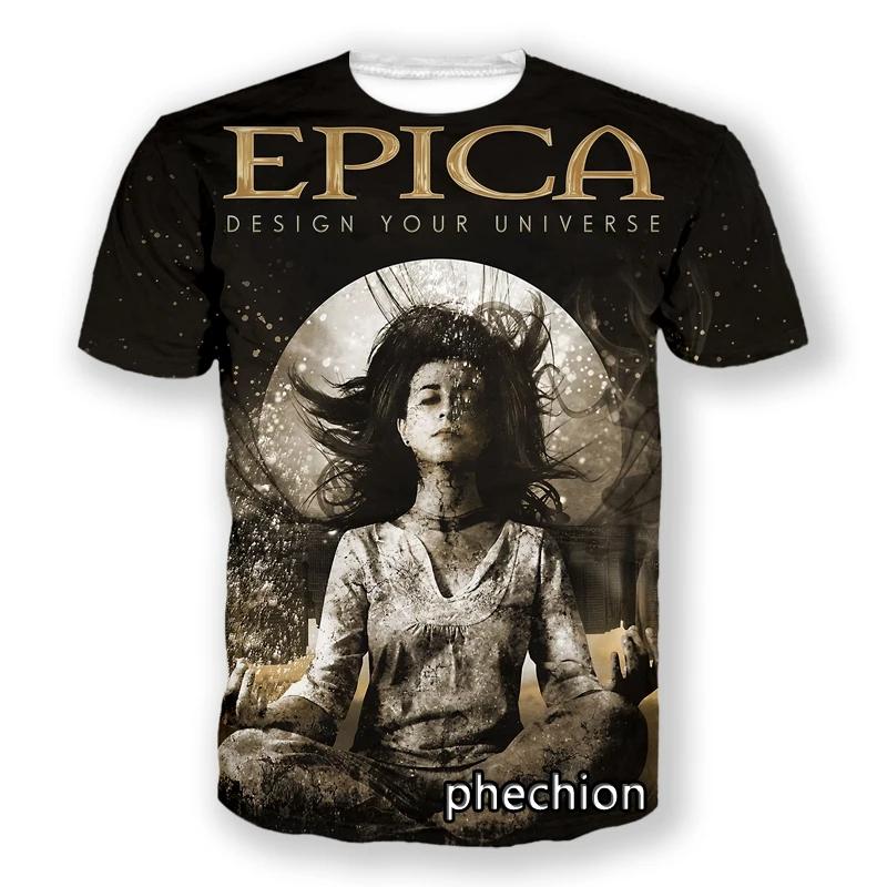 Popolare T-shirt Sinfonica Metal EPICA Stampata 3D per Uomo/Donna Estiva Hip Hop Tendenza Manica Corta Maglietta Oversize Girocollo Y2k Top