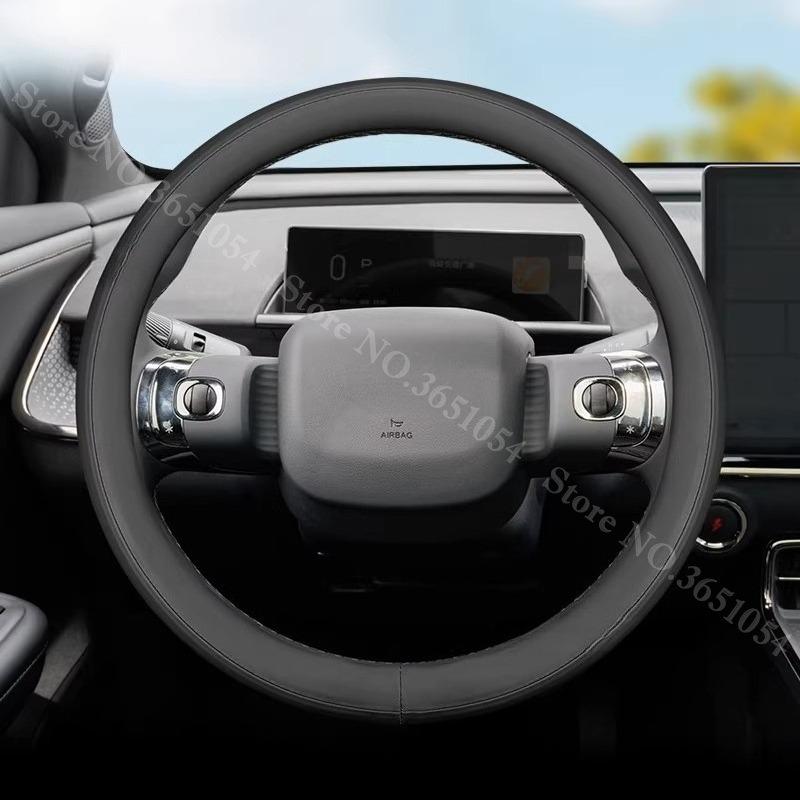 For Toyota bZ3X 2026 2026 Ultrathin Leather Steering Wheel Cover Breathable Car Interior Handle Covers Auto Accessories