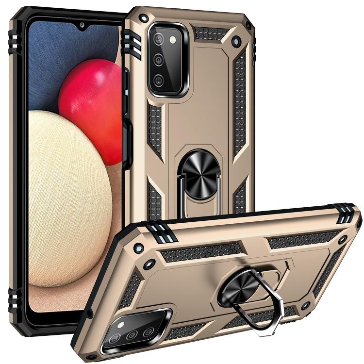 For Samsung Galaxy A03s US Version Shockproof TPU + PC Phone Case with Holder